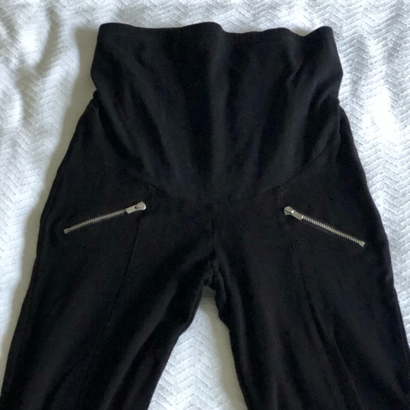 H&M black maternity pants with zippers - mama - Picture 1 of 6